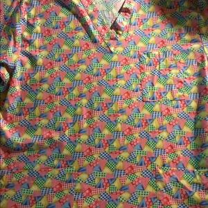 Americana bandanna scrub top